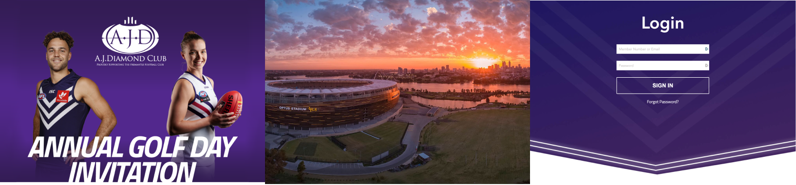 A.J. Diamond Club Annual golf day invitation.