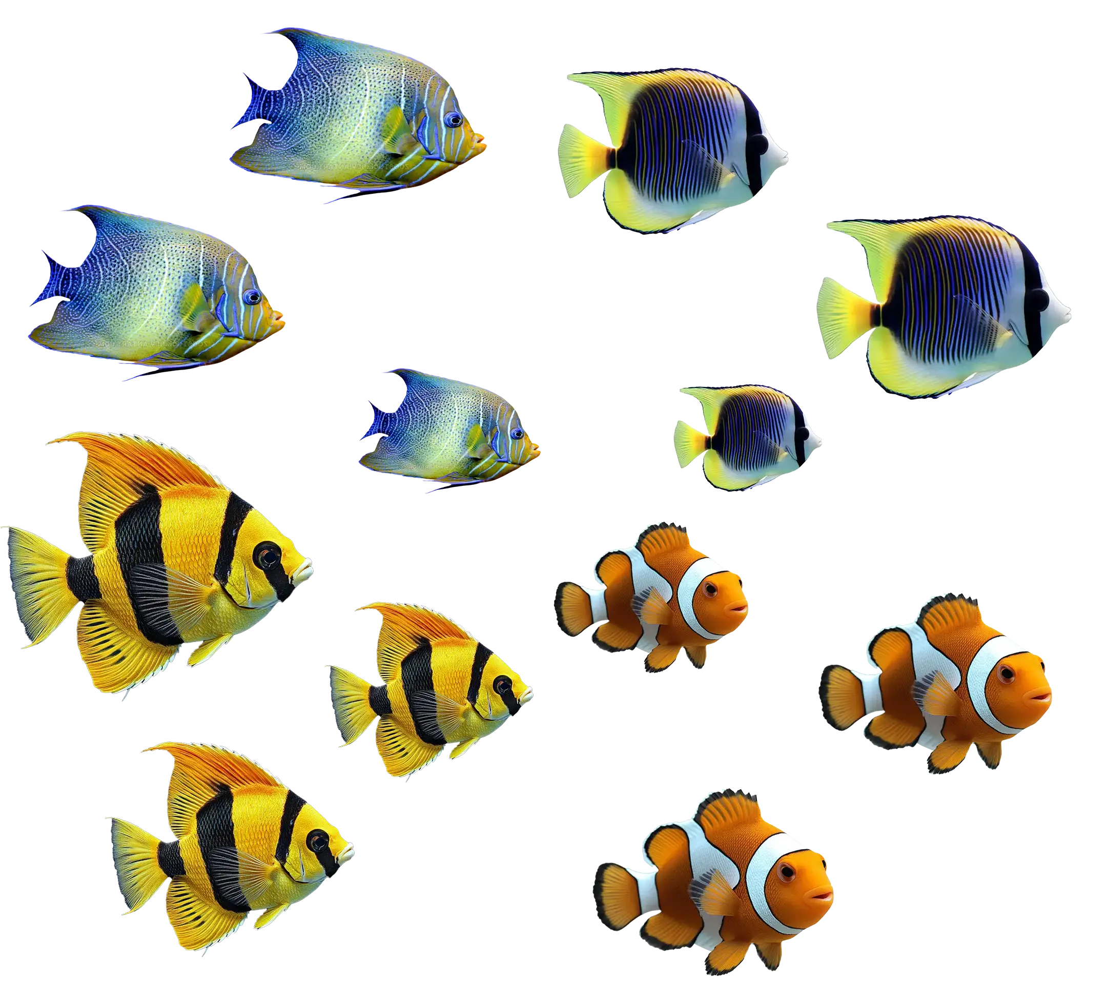 Pesci tropicali colorati