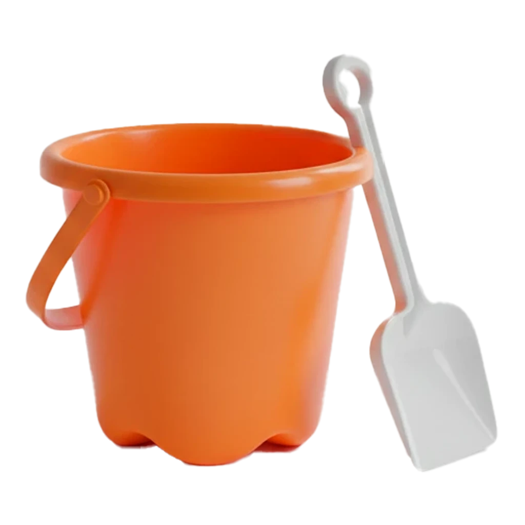 secchiello da mare arancione
