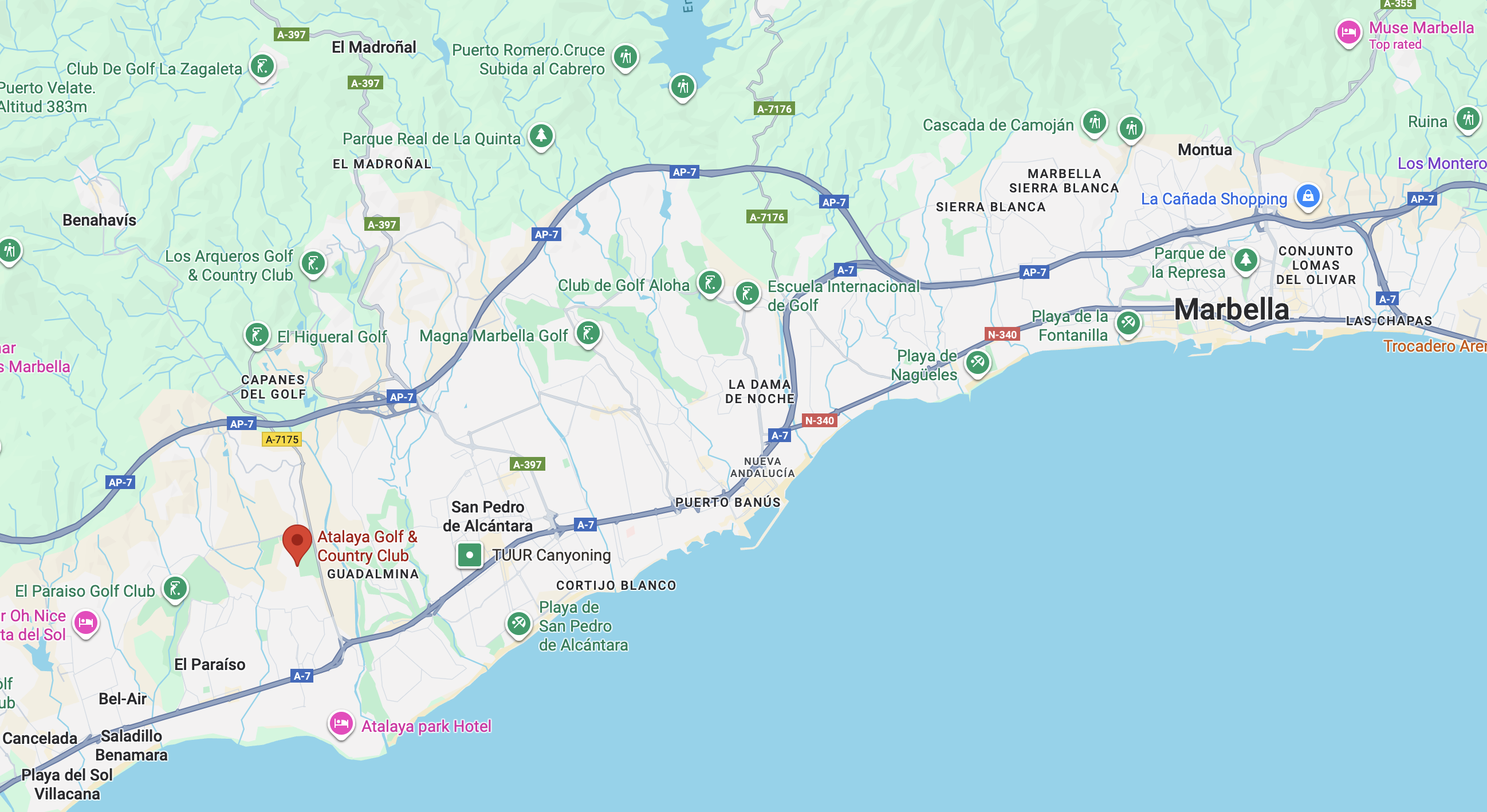 A map with the location of the event