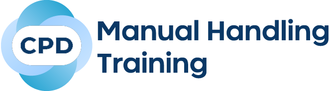 CPD Manual Handling Training logo with blue circular design and text.