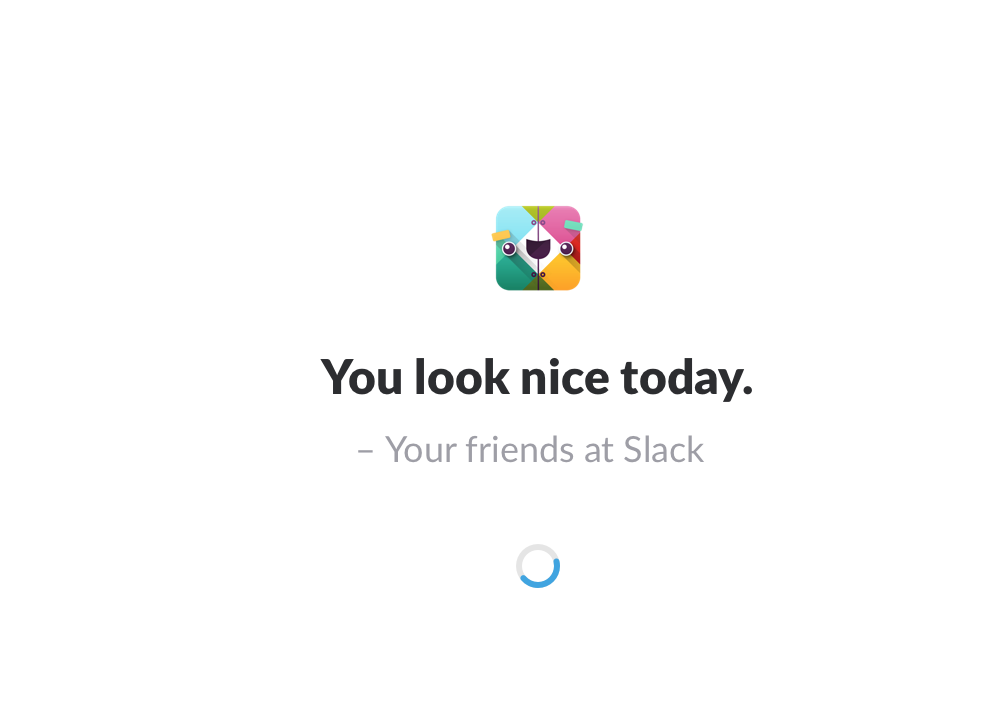 écran accueil Slack