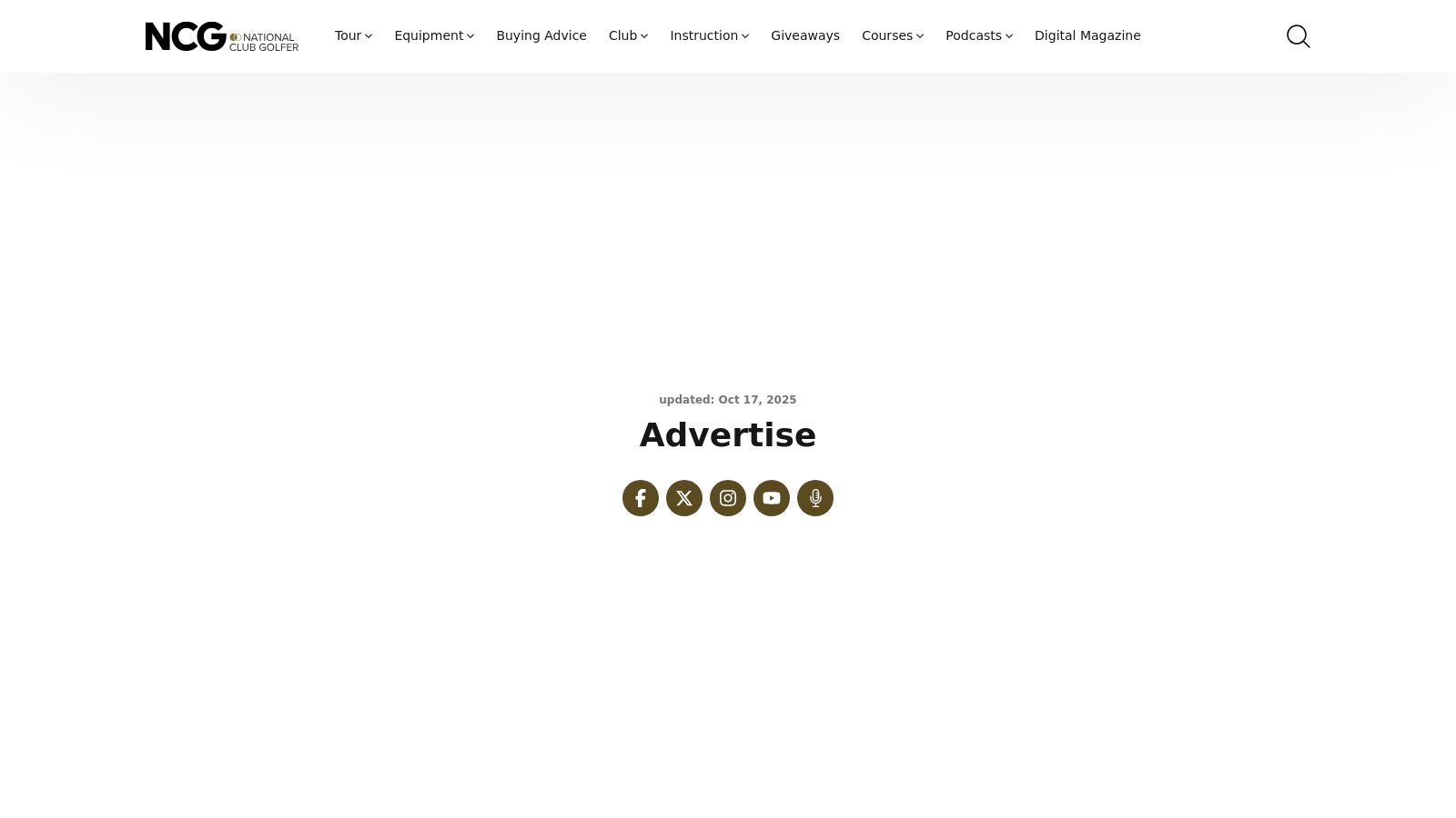 National Club Golfer – Advertise