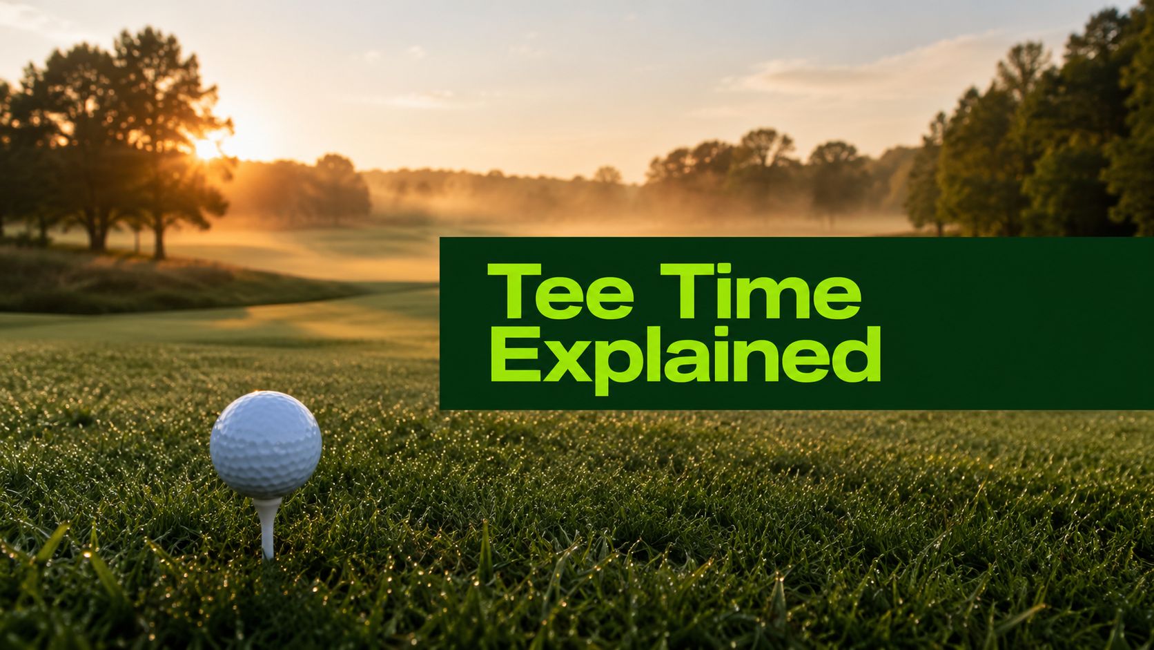 What Is Tee Time: Tee Time Explained