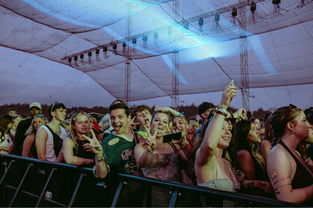 Chevron stage on a Leeds festival.