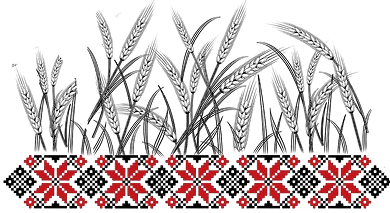 Український орнамент і колоски — декоративний елемент секції FAQ