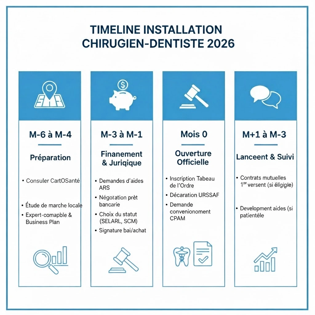 Les étapes de l'installation d'un chirurgien dentiste