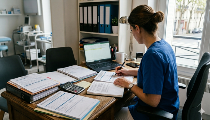 SELARL infirmière 2026 : seuil de rentabilité, cas chiffré 90 k€, création, agrément ONI, SMHF jusqu'à 25 % du capital. Le guide complet pour décider et structurer.