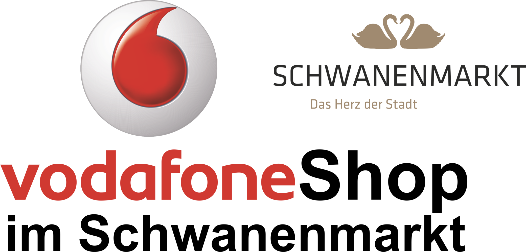 Logo vom Vodafone Shop im Schwanenmarkt