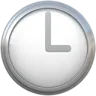 Gray clock emoji showing the time at 3 o'clock.