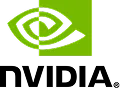NVIDIA logo with stylized green eye graphic.