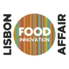 Lisbon Food Innovation Affair logo with multicolored vertical stripes inside a circle.