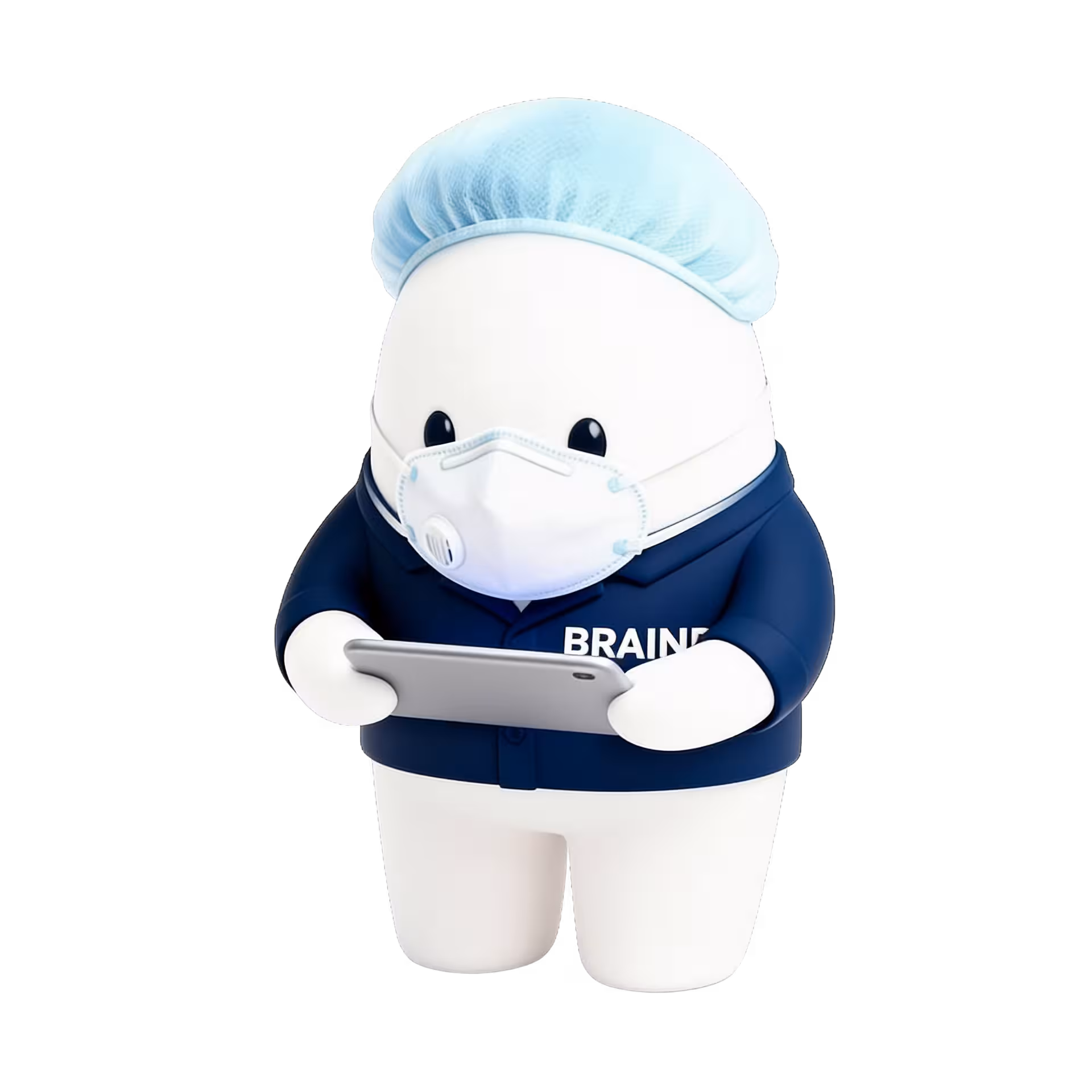 Factory worker using a tablet