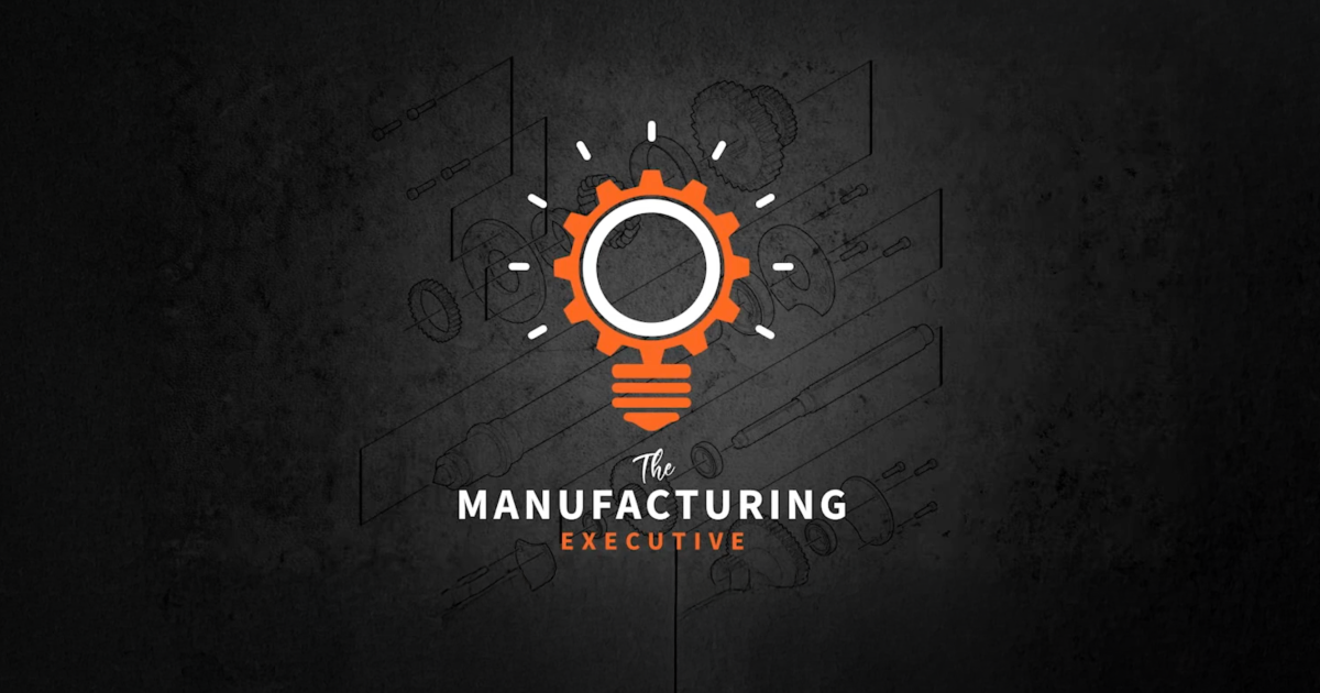 logo with an orange gear-shaped lightbulb above the text “The Manufacturing Executive”