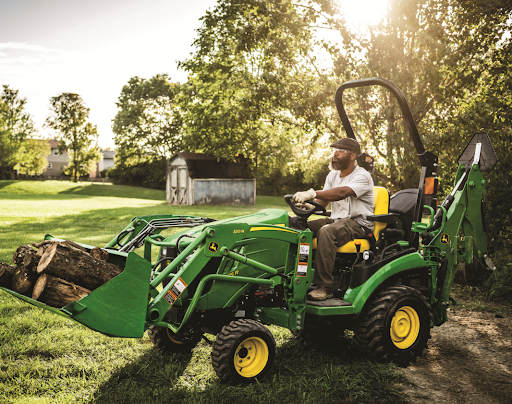 John Deere Compact Utility Tractor hauling and transport