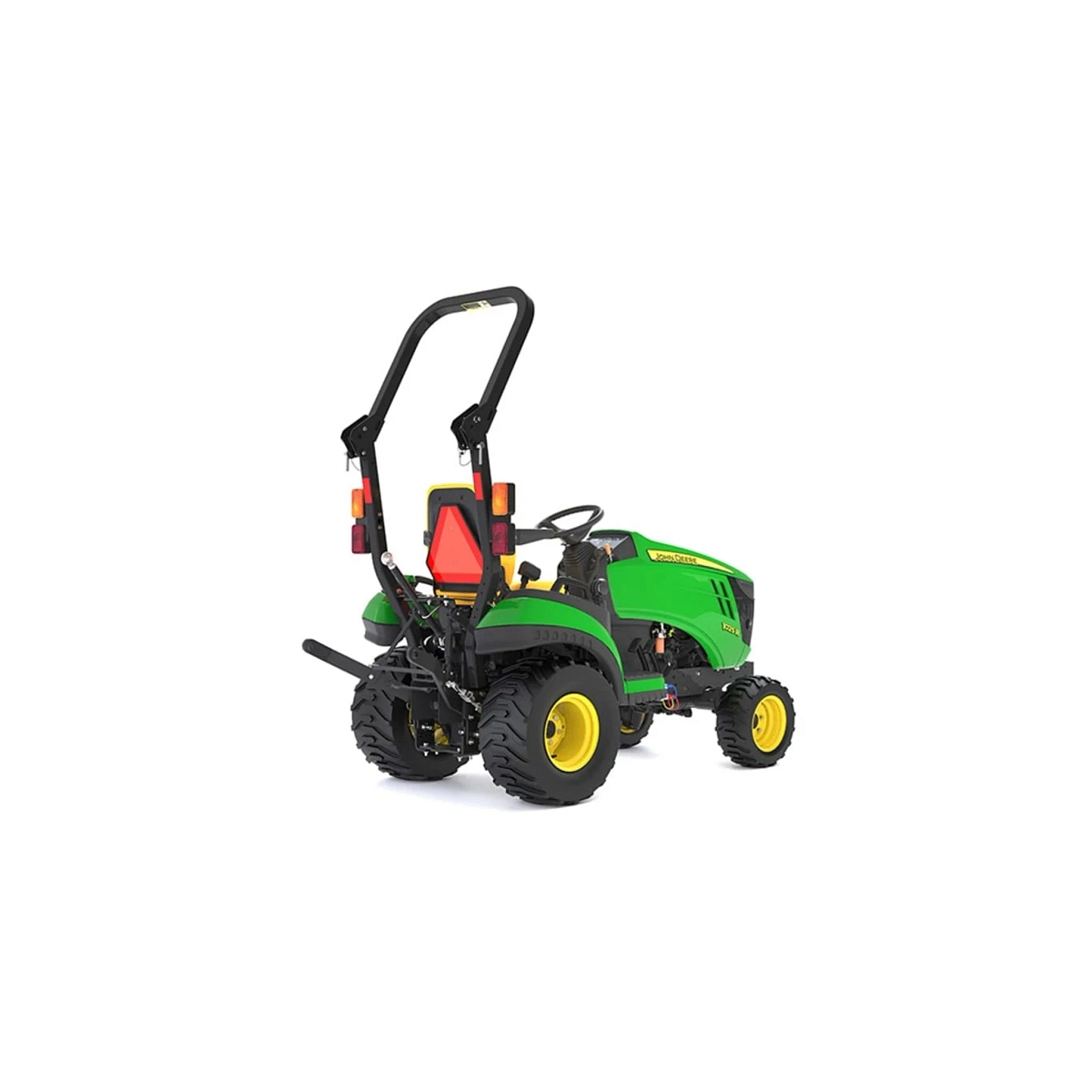 Studio image with a rear right view of 1025R Tractor Sub-Compact Tractors