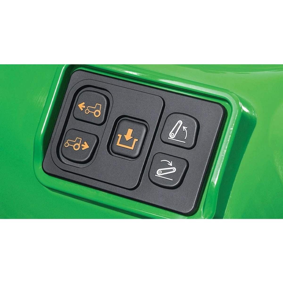 Close-up view of five Hitch assist buttons with icons.