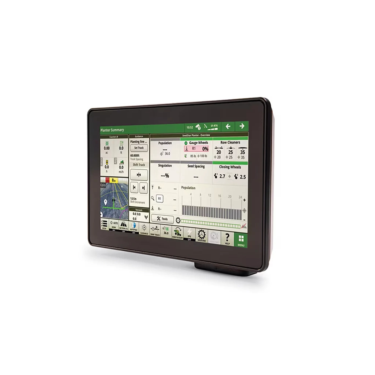 G5e Display showing Planter Summary page
