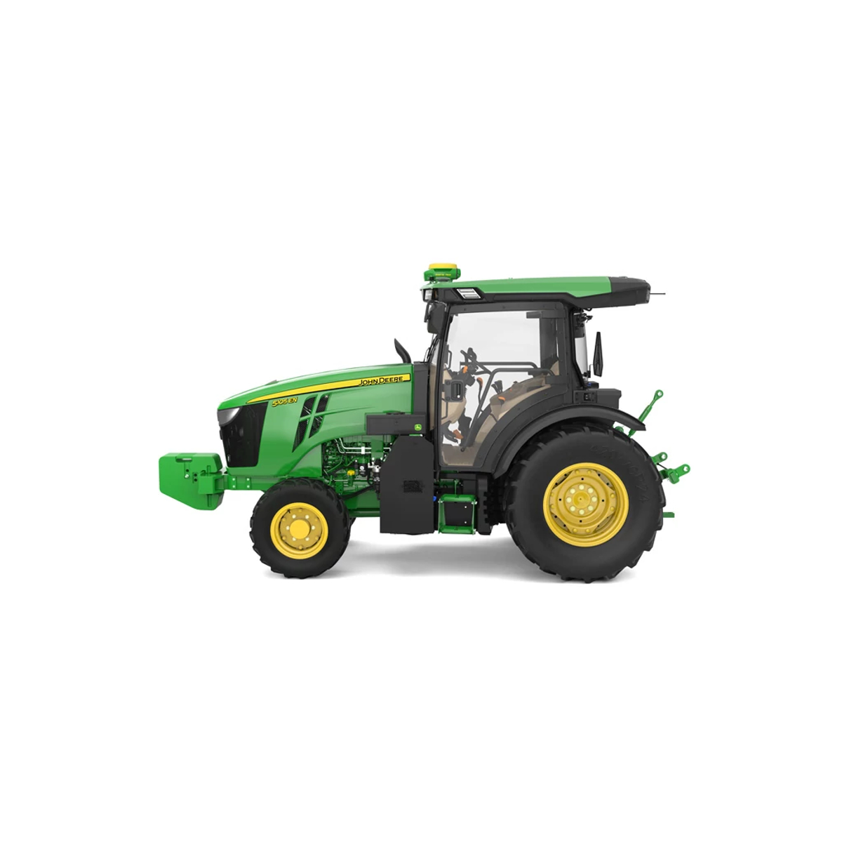 Studio image with left view of 5105EN tractor.