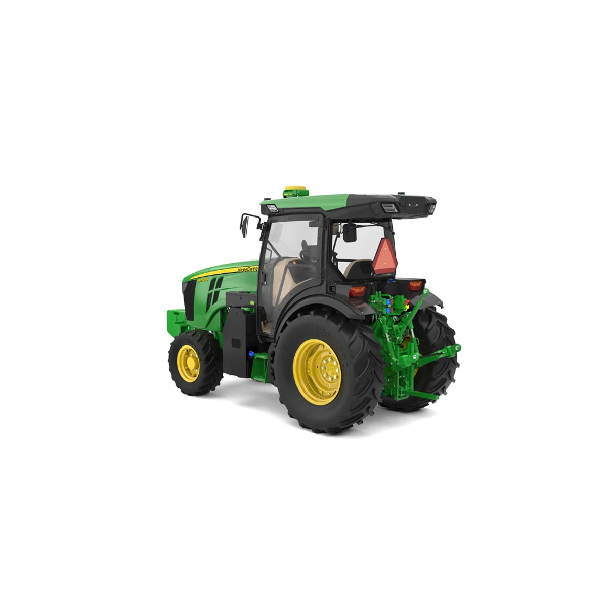 Studio image with left rear view of 5090EN tractor.