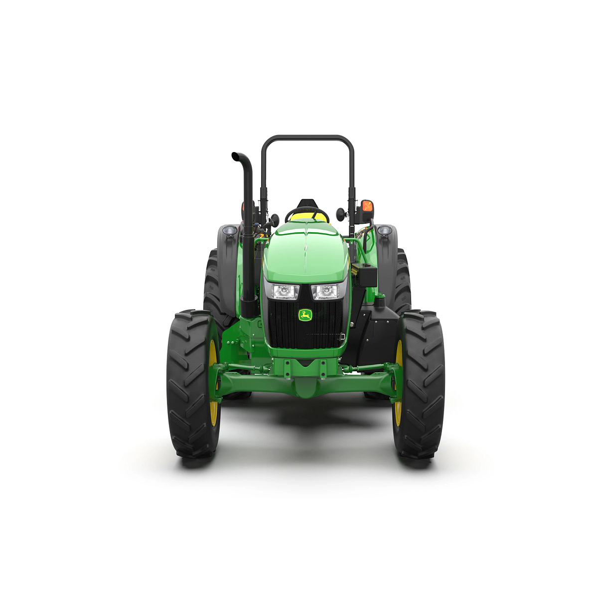 Studio image with front view of 5095M utility tractor.