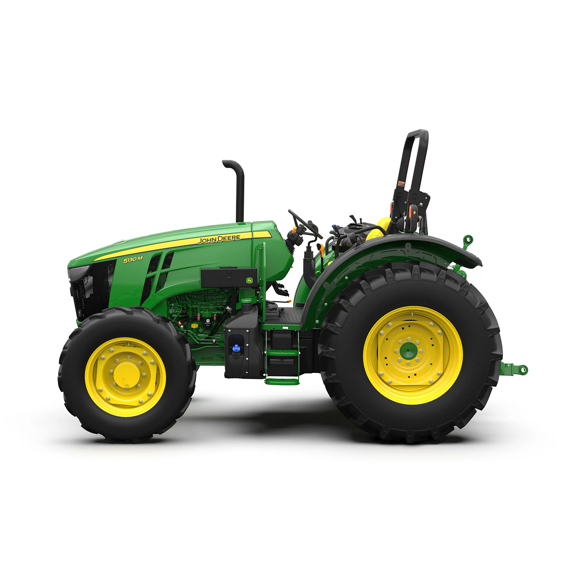 Studio image with side view of 5130M utility tractor.