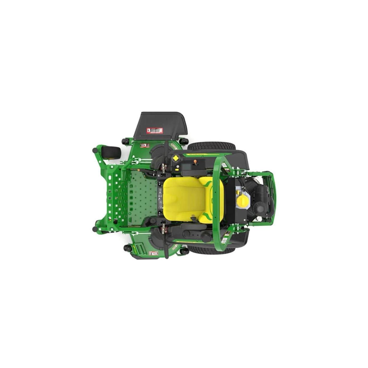 Studio image with a top view of a Z965M Zero-Turn Mower