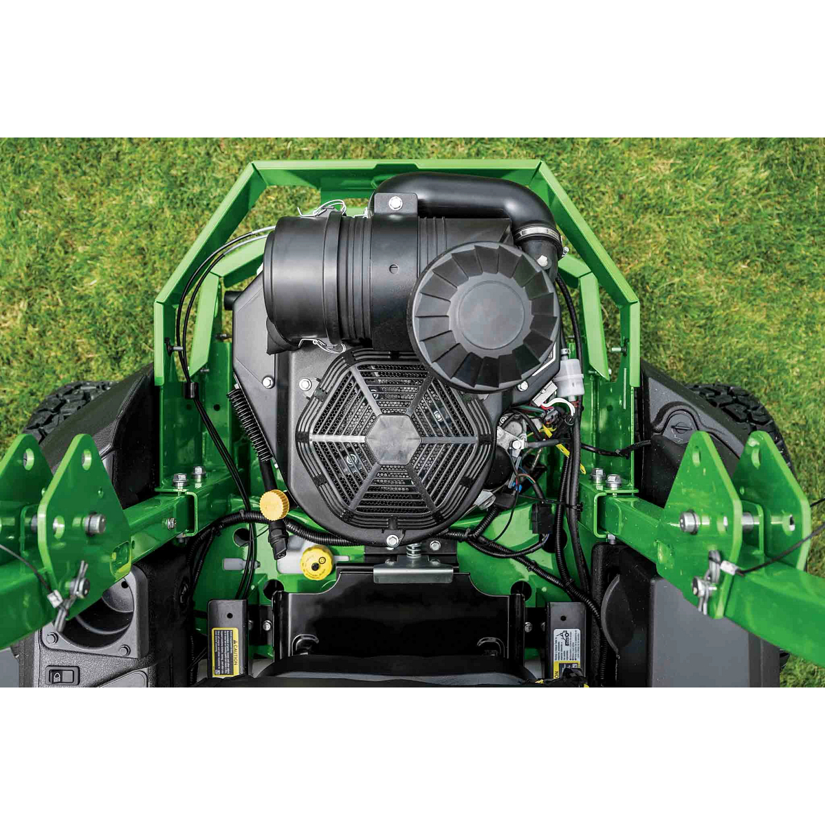 A close-up top-down shot of a Z760R 27 HP engine.