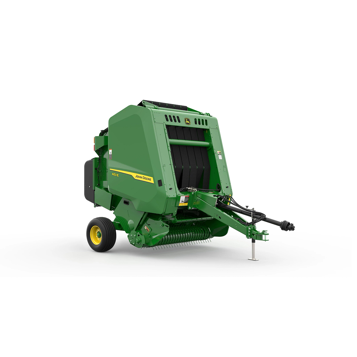 Right close-up studio rendering of John Deere 451E Round Baler