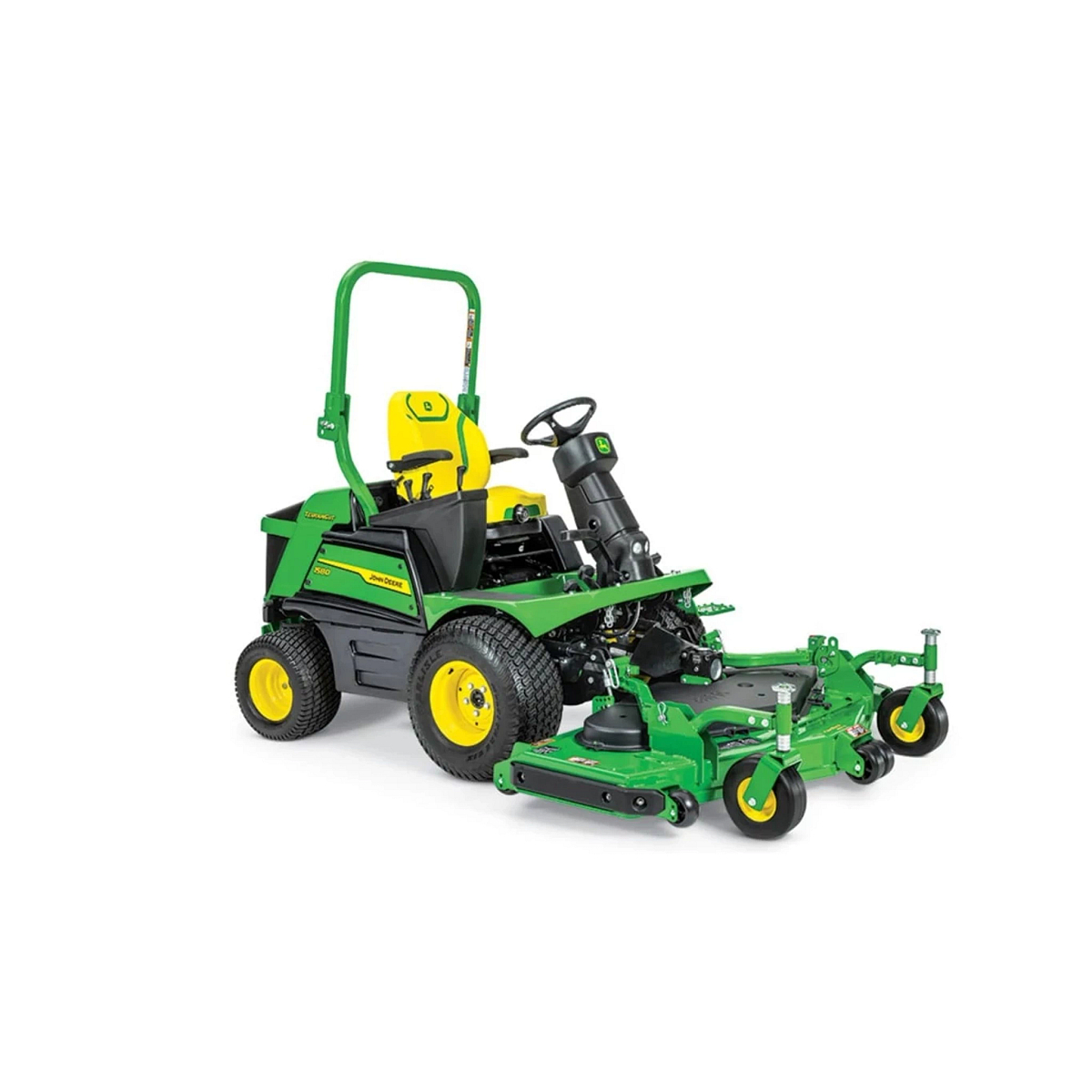 Front right studio view of 1585 TerrainCut Front Mower