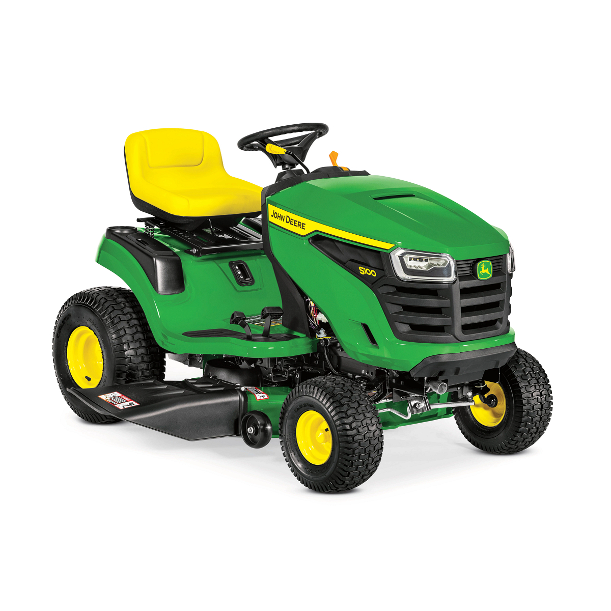 Front right studio view of an S100 Lawn Tractor