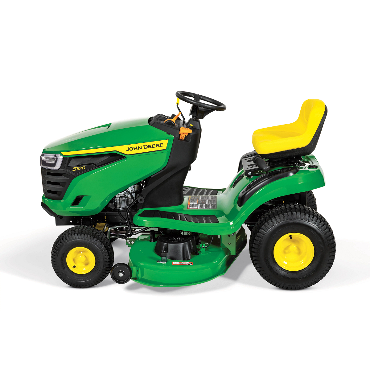 Side left studio view of an S100 Lawn Tractor