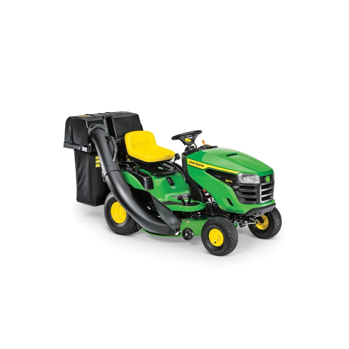 Studio image with a front right view of an S100 Lawn Tractor with bagger blades