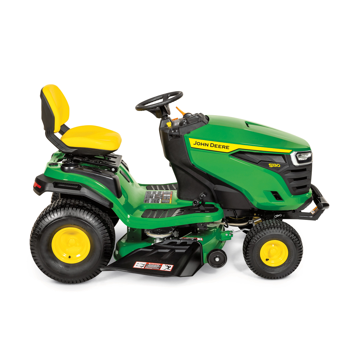 Side right view of an S130 Lawn Tractor