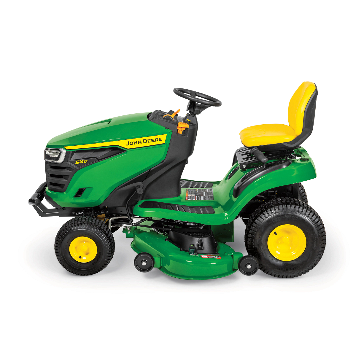 Studio left-side view of an S140 Lawn Tractor