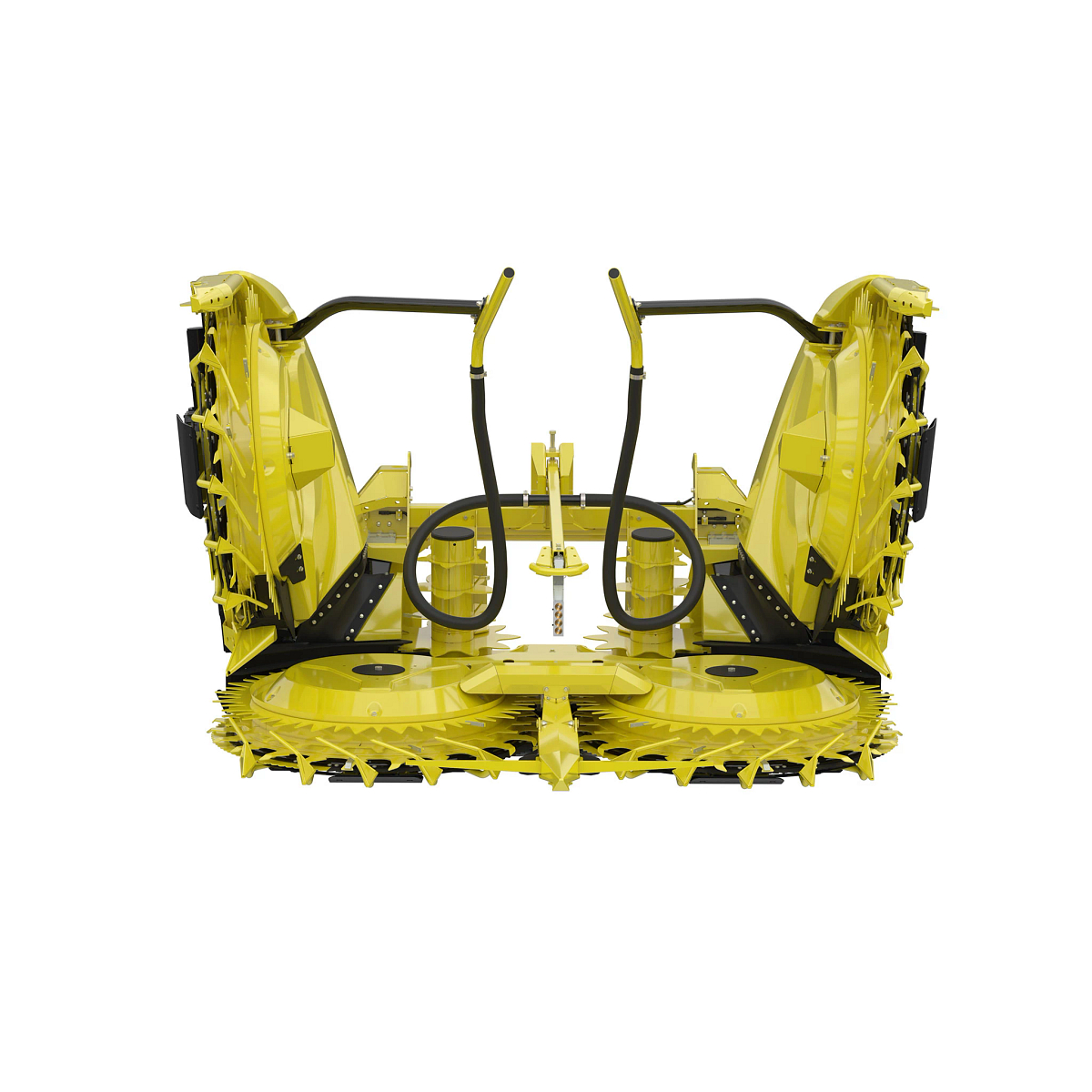 Front view studio image of a 460PRO Rotary Crop Header Folded