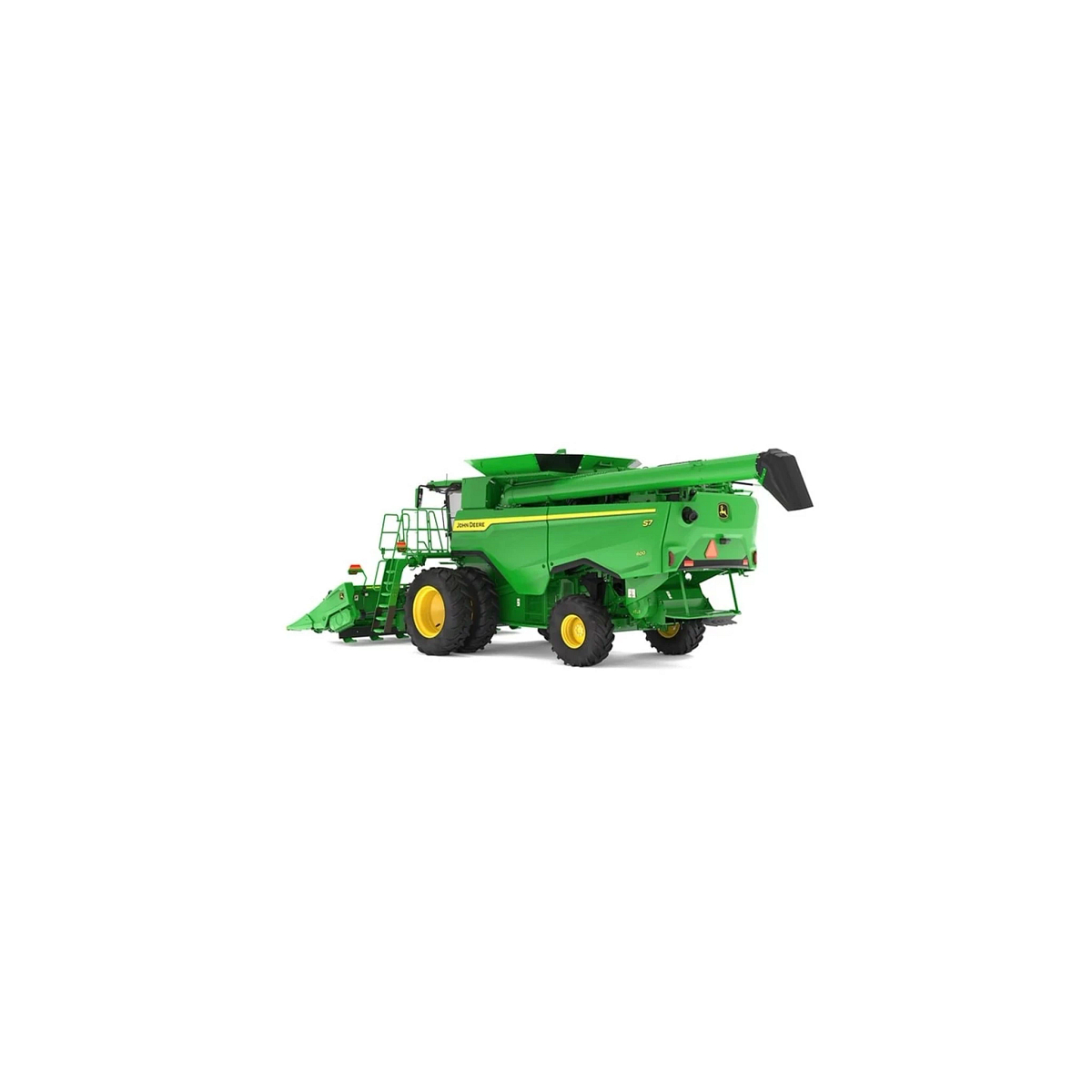 Studio image with a rear left view of an S7 600 Combine