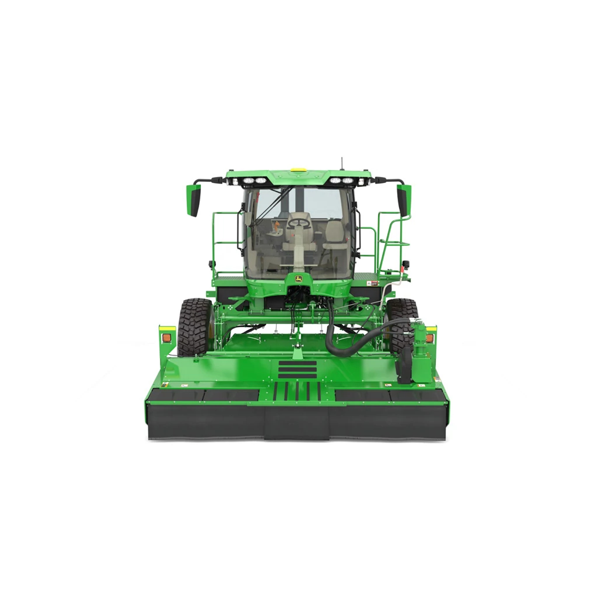 Front view studio rendering of W235M Self Propelled Windrower