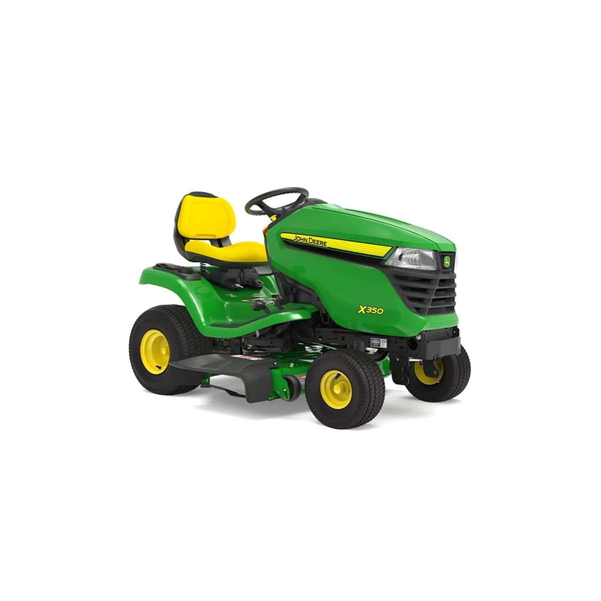 Studio image with a front right view of X350 Select Series Lawn Tractor