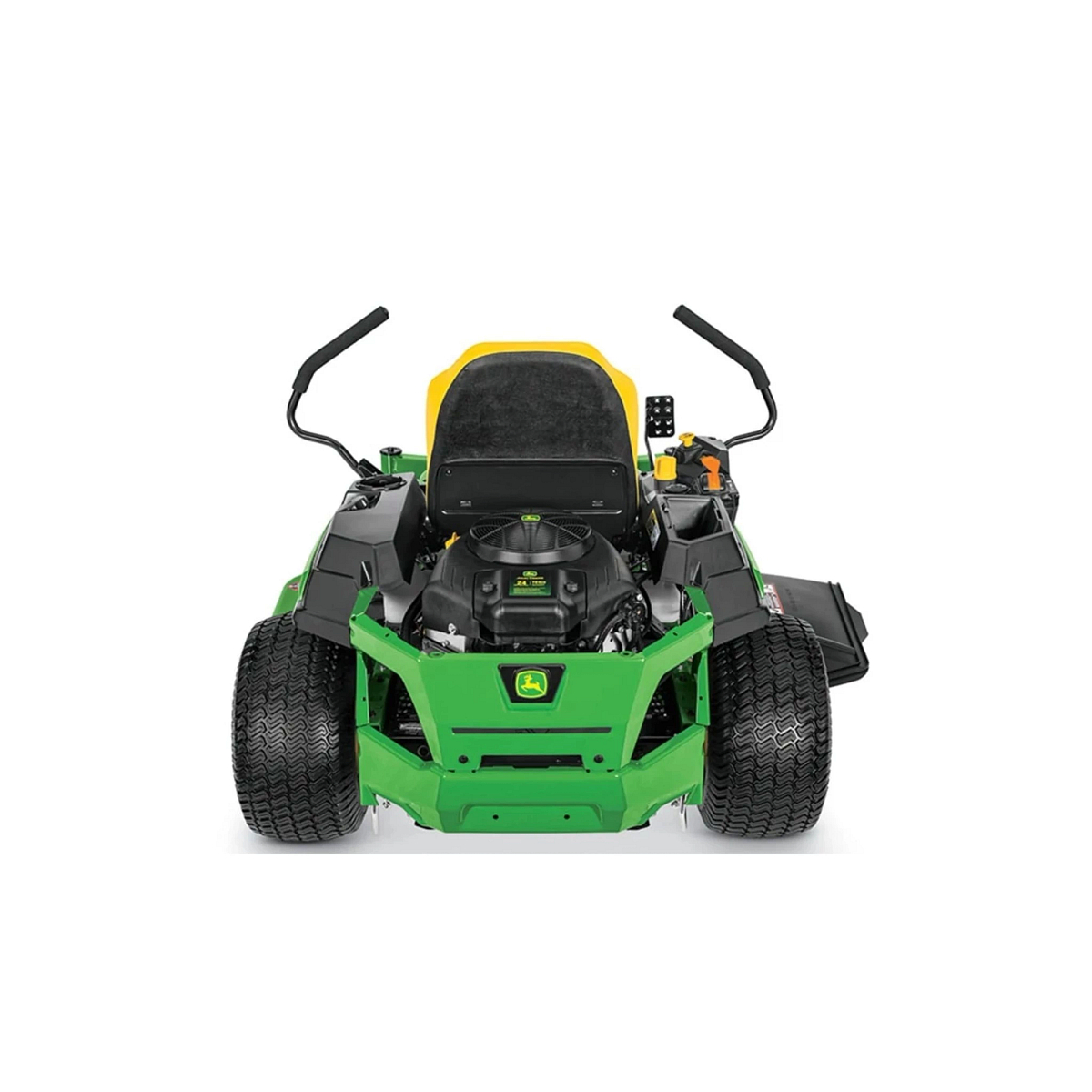 Studio image with a rear view of a Z325E ZTrak Mower