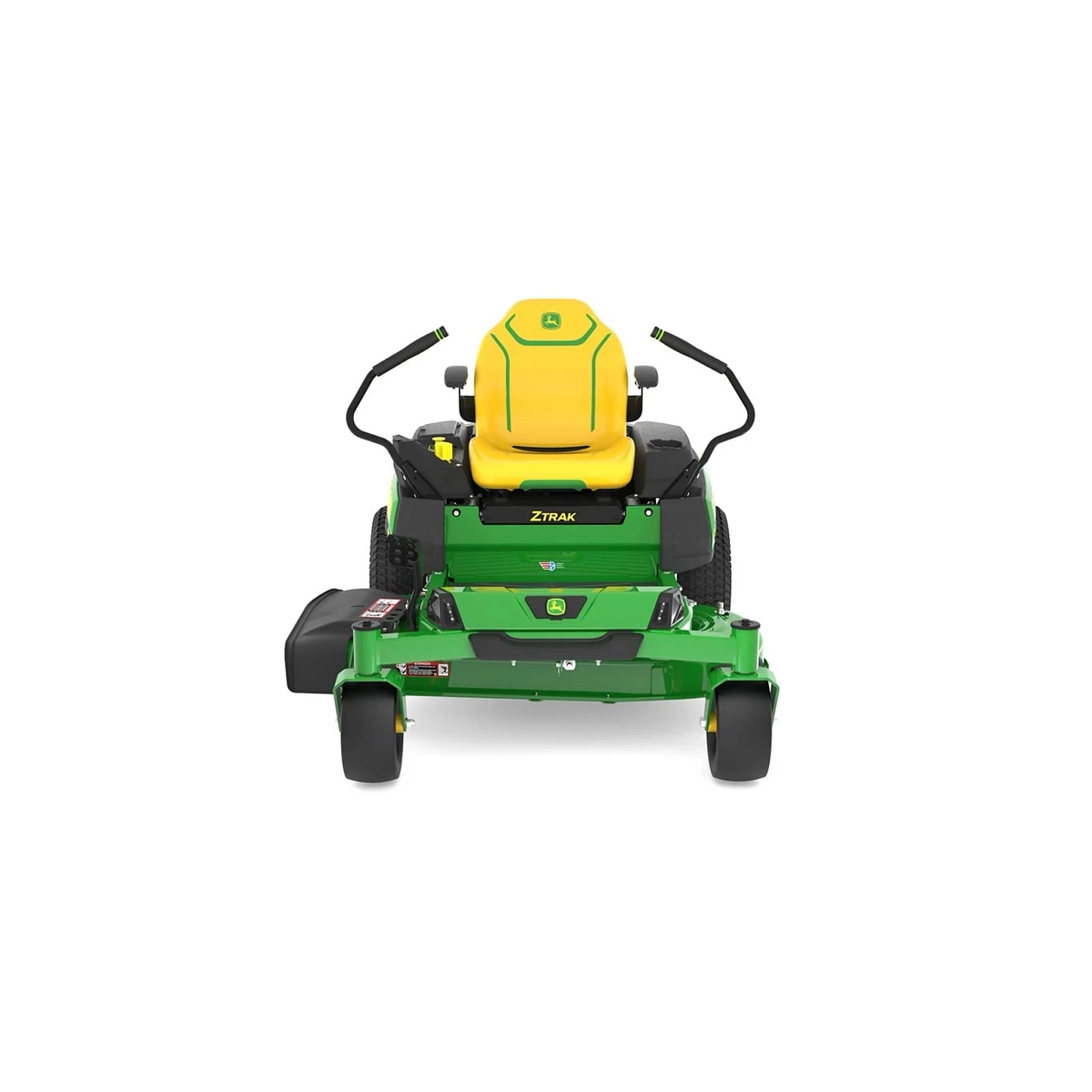 Studio image with a front view of a Z370R Electric ZTrak Mower