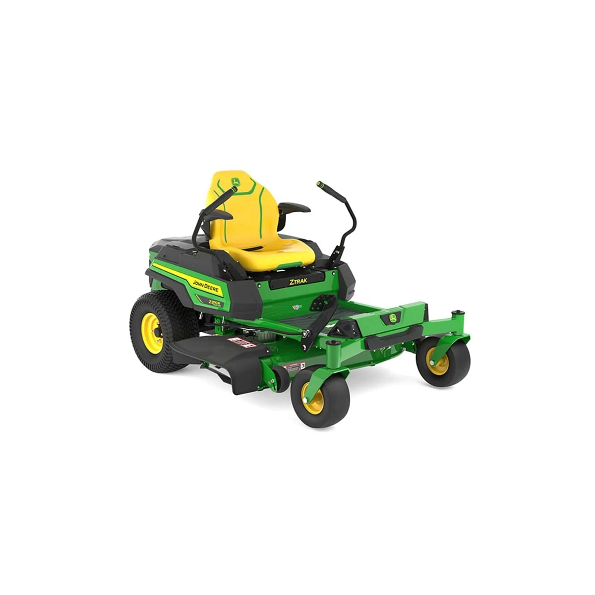 Studio image with a front right view of a Z370R Electric ZTrak Mower
