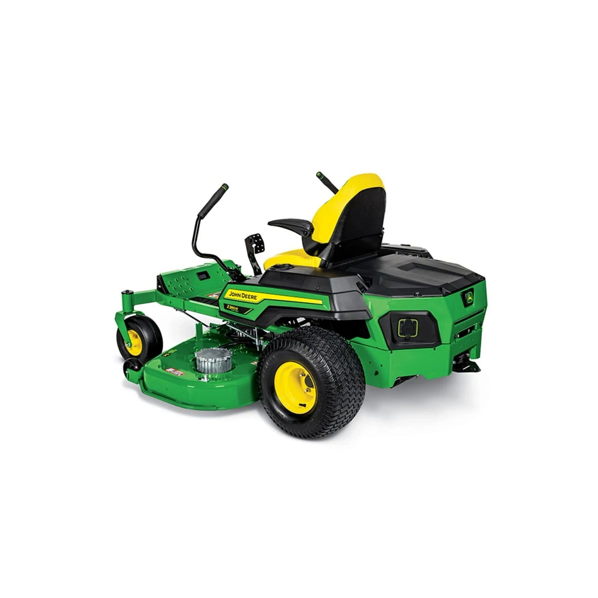 Studio image with a rear left view of a Z380R Electric ZTrak Mower