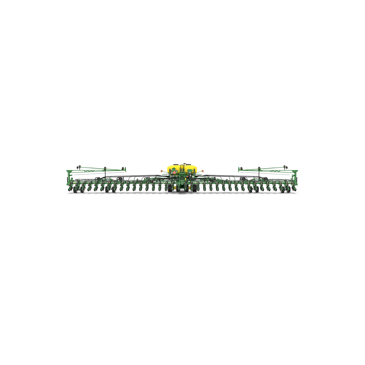 Studio rendering with rear view of DB90 36 Row planter.