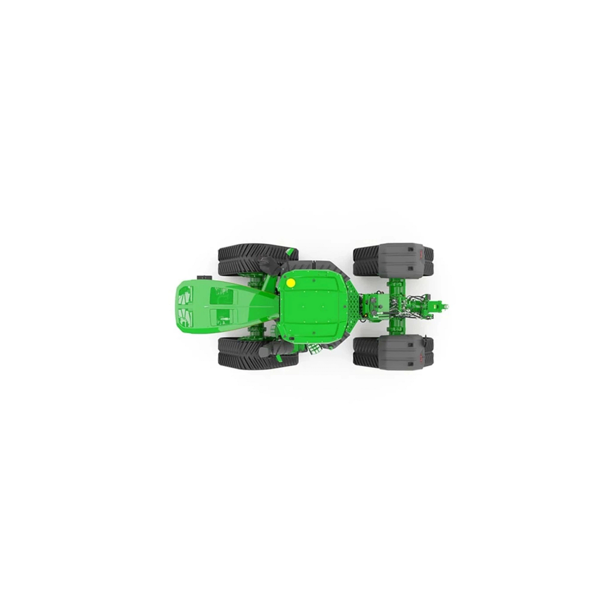 Studio image with a top view of a 9RX 710 Tractor