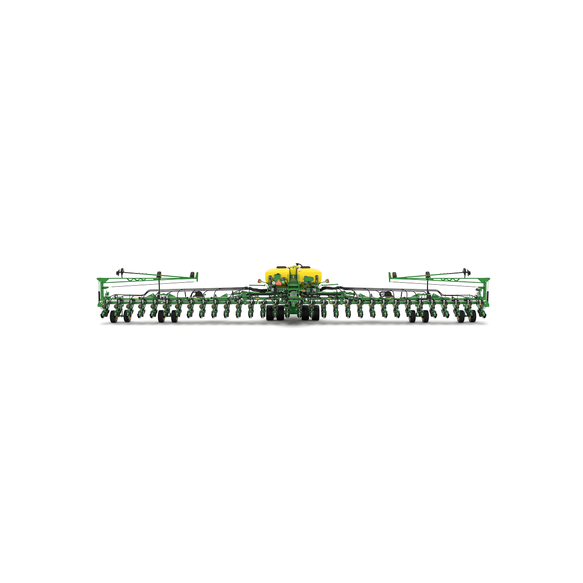 Studio rendering with rear view of DB80 32 Row planter.
