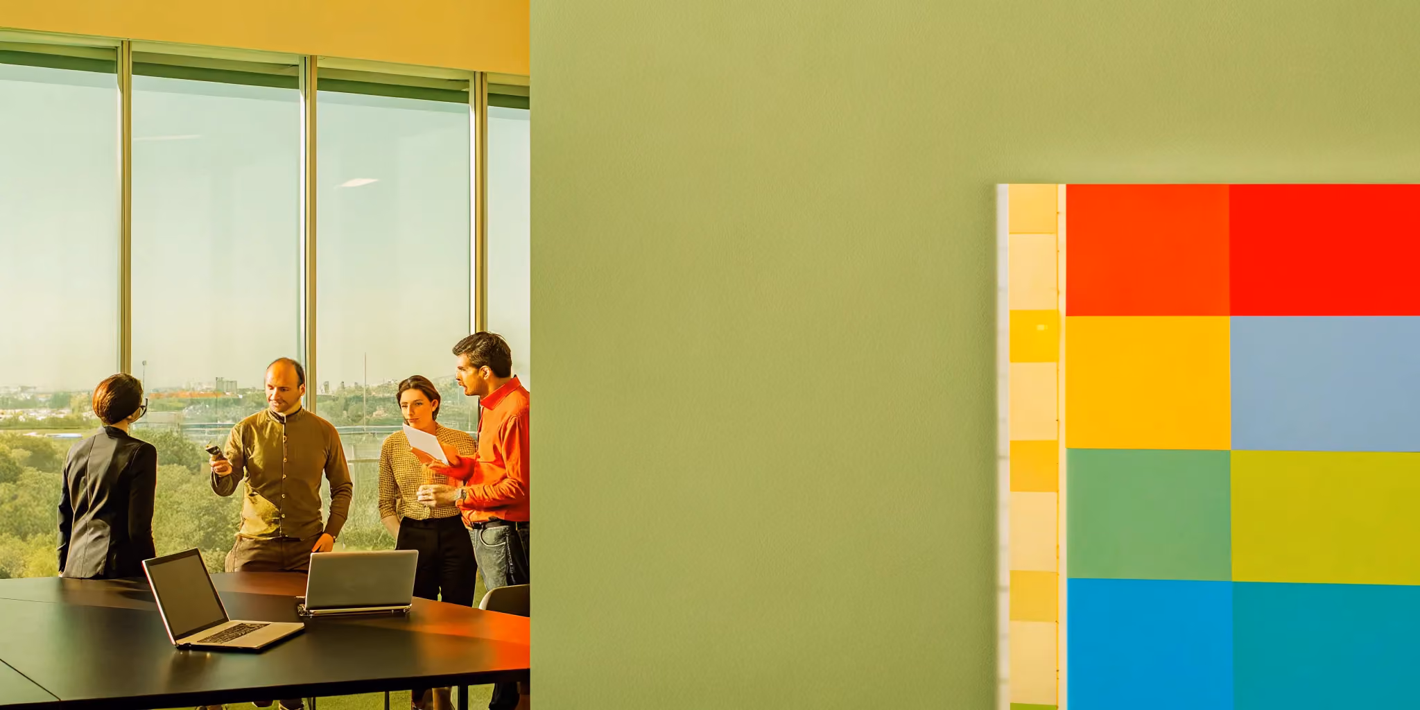 Business team choosing an IT project management consulting firm for a complex project.