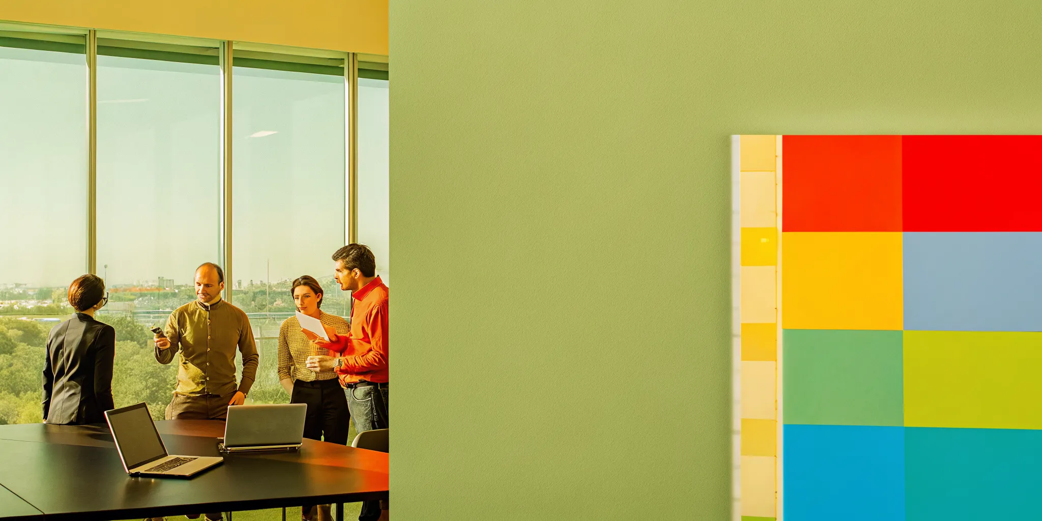 Business team choosing an IT project management consulting firm for a complex project.