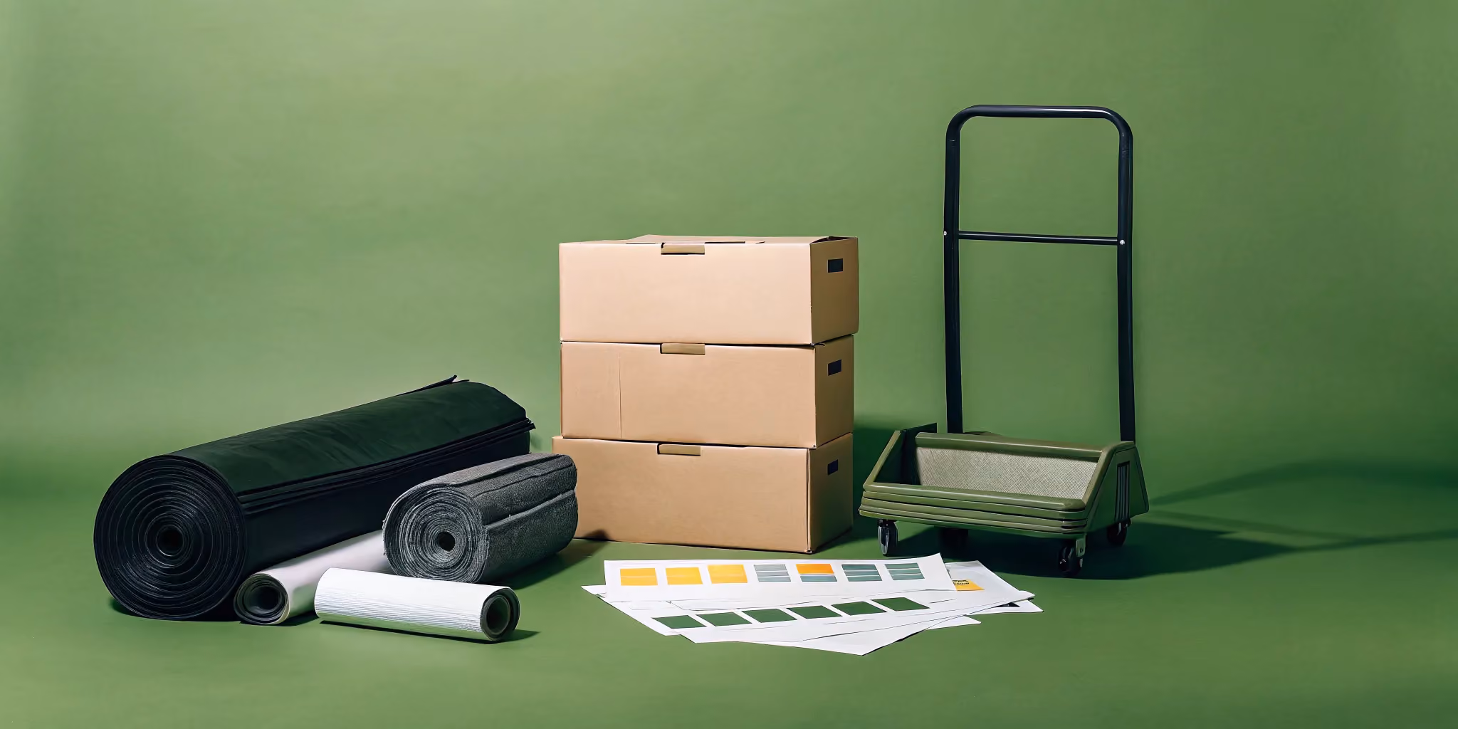 Moving supplies and planning tools for commercial relocation project management.