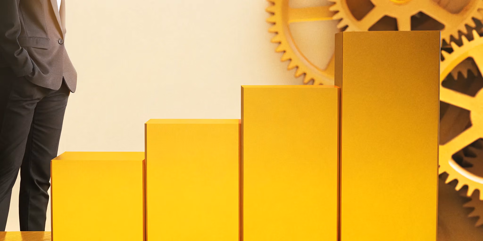 Conceptual business graphic of a PMO maturity assessment progression chart.